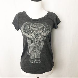 Lucky Brand Mandala Elephant Graphic Tee